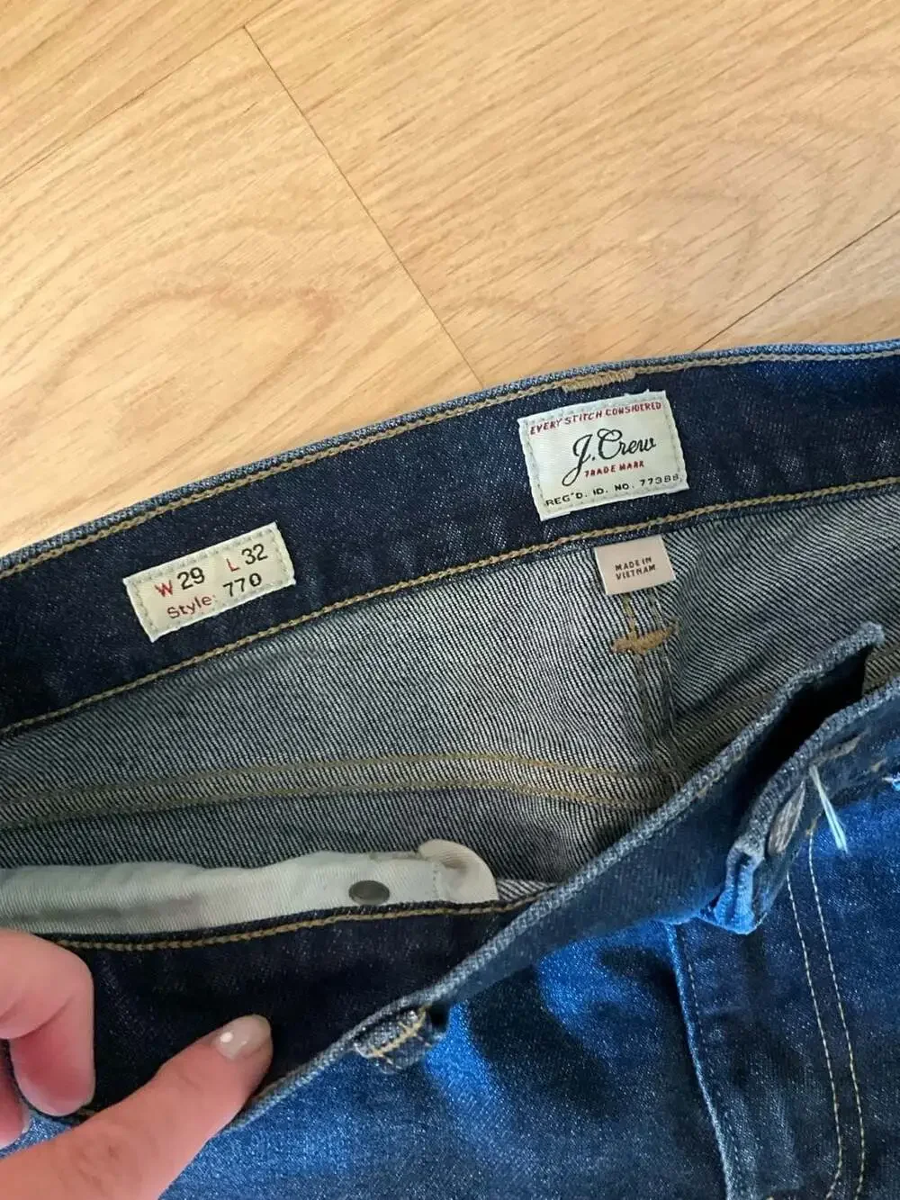 J.Crew 770 Straight-Fit Dark Wash Denim Jeans Size 29x32